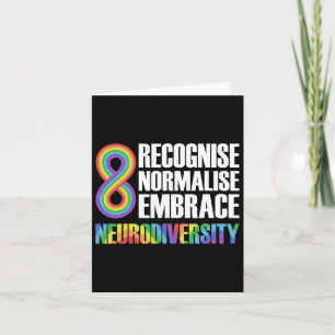 Cartão Novidade Neurodiversidade Rainbow Infinity Autism 