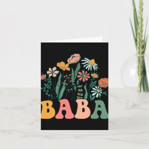 Cartão Novo Baba Wildflower Primeiro Aniversário &amp; Mo