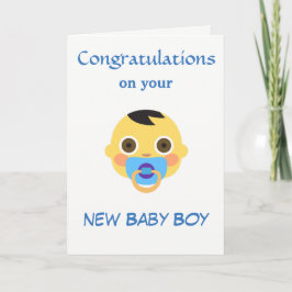 Cartão Novo Bebê, Emoji.