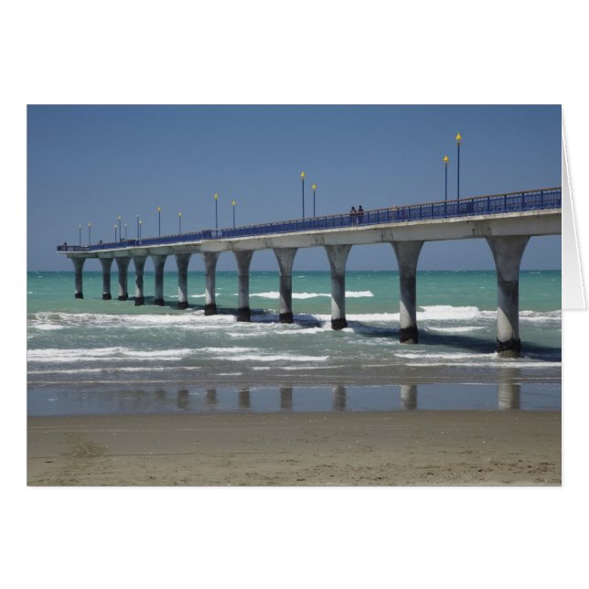 Cartão Novo Brighton Pier, ChristChurch (Frente Horizontal)