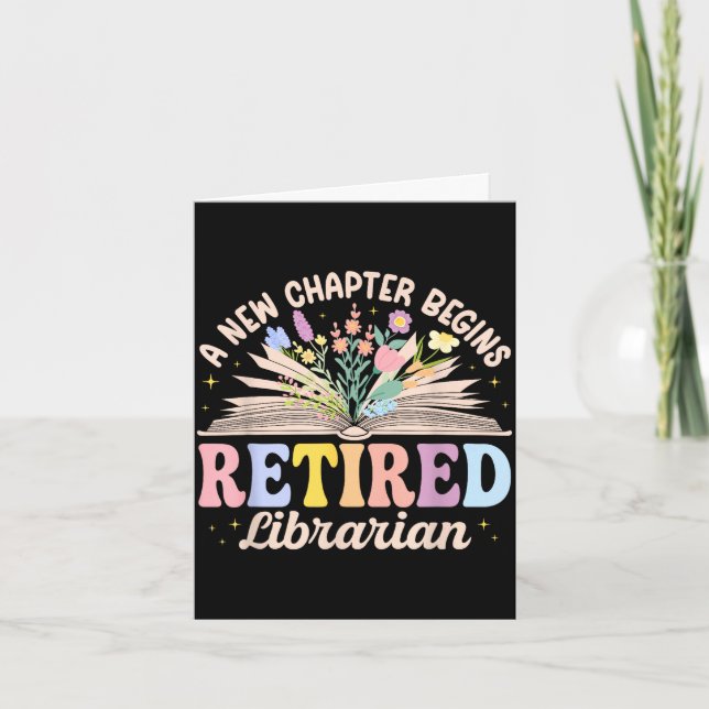 Cartão Novo capítulo começa bibliotecária aposentada apos (Frente)