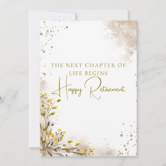 Cartão Novo Capítulo da Vida Começa Aposentadoria Elegant