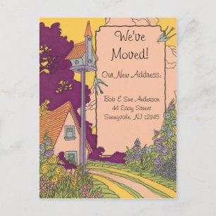 Cartão novo do endereço da casa de campo do jardim