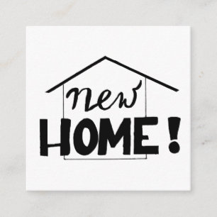 Cartão novo do endereço de Handlettering