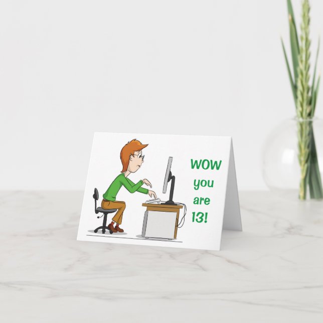 Cartão NOVO DRIVER FELIZ EM BREVE **13 BIRTHDAY** Card (Frente)