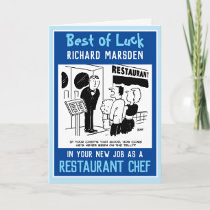 Cartão Novo emprego como chef