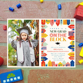 Cartão Novo Formando Na Graduação De Crianças Bloqueadas