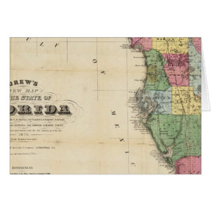 Cartão Novo Mapa de Drew do Estado da Flórida