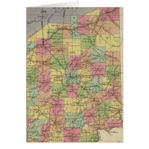 Cartão Novo Mapa De Indiana