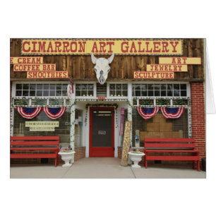 Cartão Novo México, Cimarron. Galeria de arte Cimarron, N