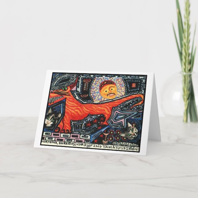 Cartão Novo México Personalizado Gatos de Cachorro do Dia (Frente)