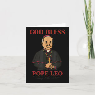 Cartão Novo Papa Deus abençoe 2025 Leo Xiv 8 de maio de 2