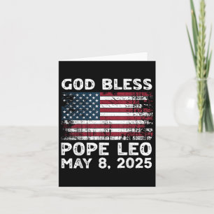 Cartão Novo Papa Leão Deus abençoe Americano Papa Leo Ame