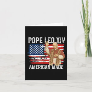 Cartão Novo Papa Leo Xiv 2025 feito pelos Estados Unidos
