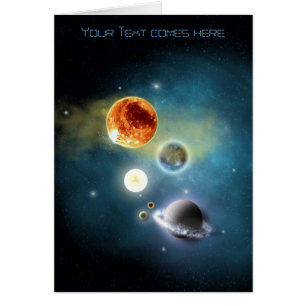 Cartão Novo sistema solar
