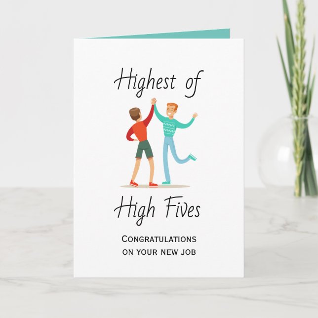 Cartão Novo Trabalho para Parabéns de alta qualidade (Frente)