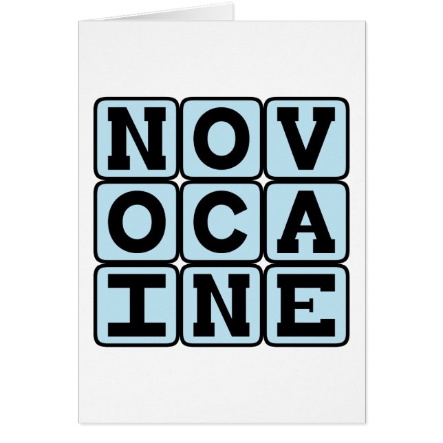 Cartão Novocaína, Anestésico dentário (Frente)