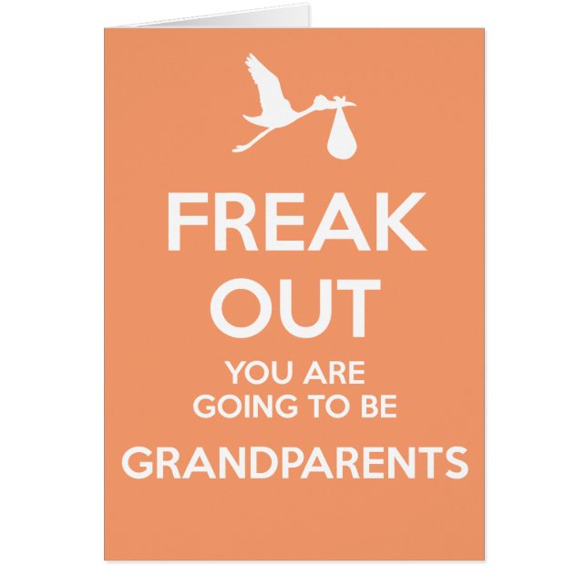 Cartão Novos Avós A Serem Anunciados De Gravidez (Frente)