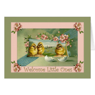 Cartão Novos Bebês, Tripletes, Bem-vindos ao mundo