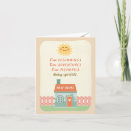 Cartão Novos Parabéns domésticos Novas AVENTURAS começam 