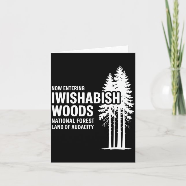 Cartão Now Entering I Wishabish Woods National Forest Lan (Frente)