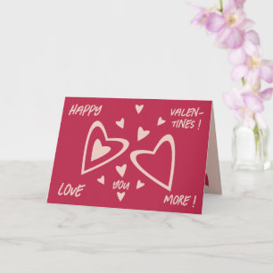 Cartão Nuclear Hearts - magenta - Feliz Dia dos Namorados