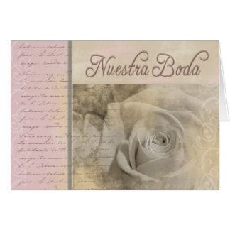 Cartão Nuestra romântico Boda