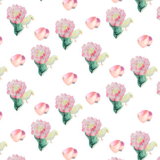 Cartão Nugget Baby Easter Chick and Tulip