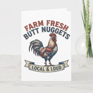 Cartão Nuggets de Bunda Frescos da Fazenda Galo Engraçado