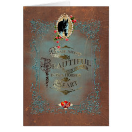 Cartão Num Cartaz de Saudação Cardíaca do Cavalo