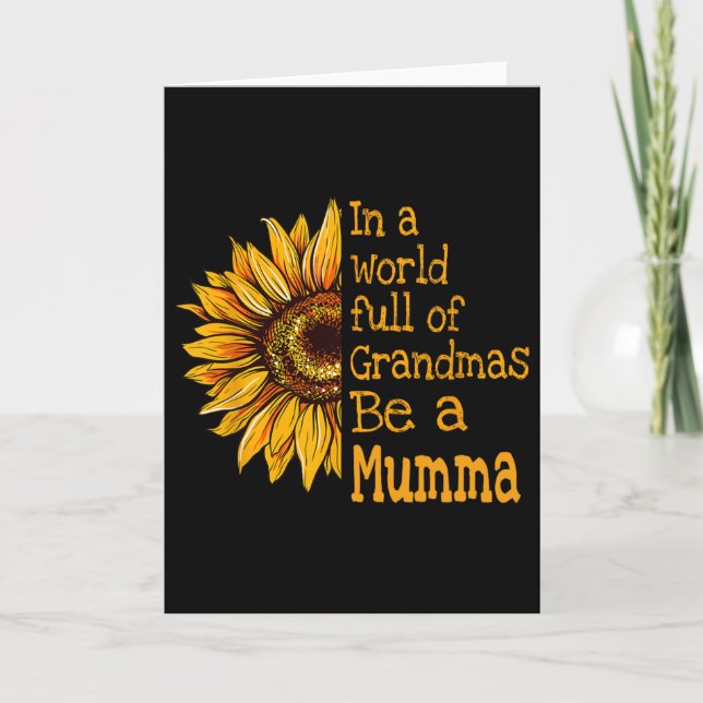 Cartão Num Mundo De Avós Seja Uma Mãe Finlândia Finlandês (Frente)