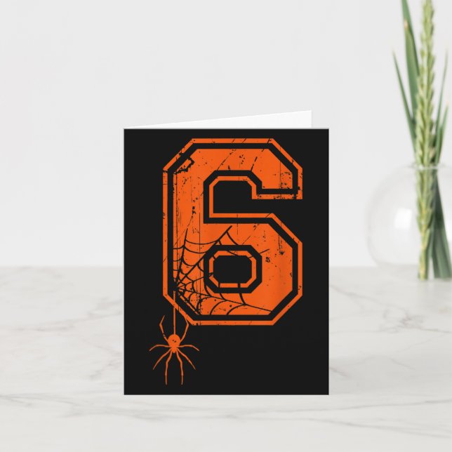 Cartão Number 6 67 Meme Halloween Sder Costume Matching G (Frente)