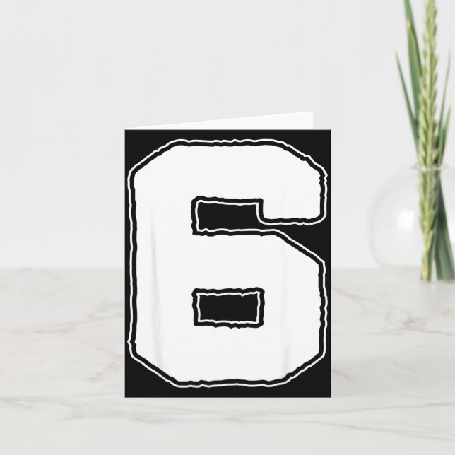 Cartão Number 6 6th Birthday Boy Kids Six Year Old Happy  (Frente)