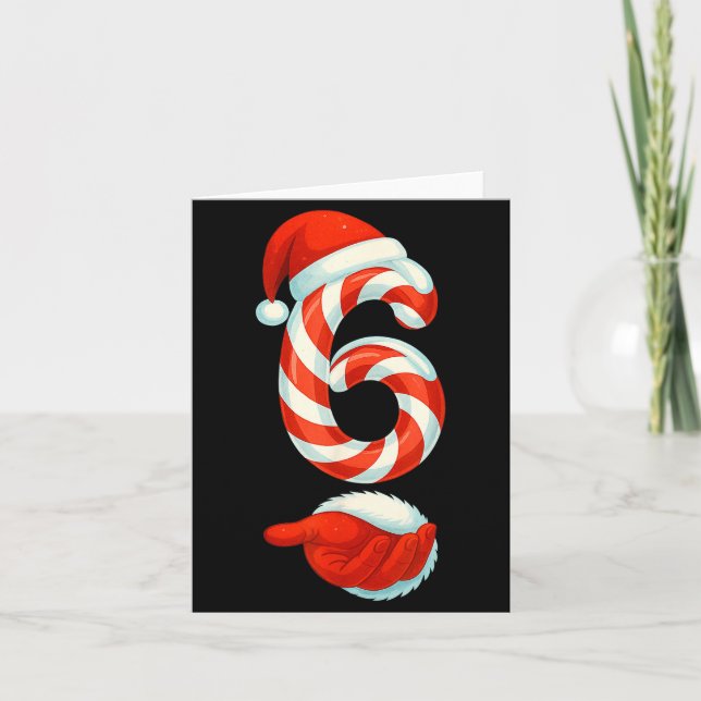 Cartão Number 6 7 Meme 67 Couple Pajamas Christmas Matchi (Frente)