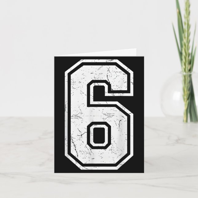 Cartão Number 6 Matching 67 Meme Costume Men Women Kids  (Frente)