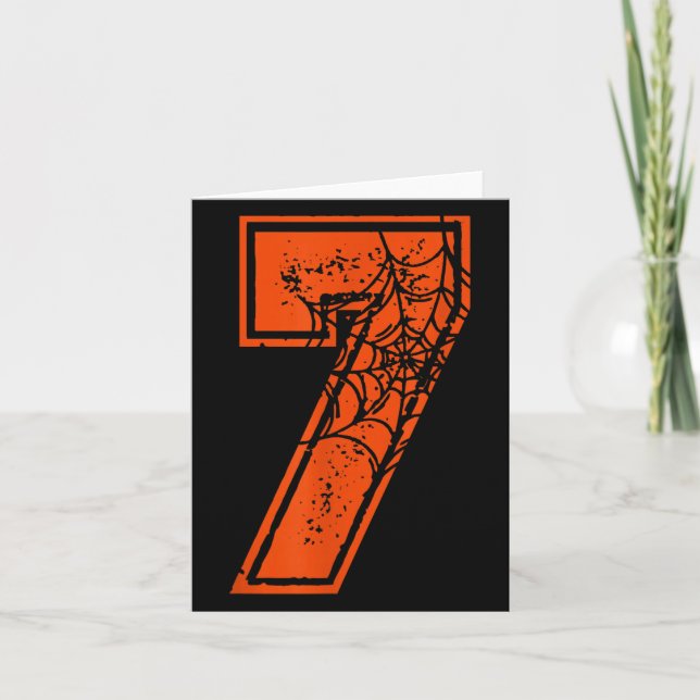 Cartão Number 7 67 Meme Halloween Pumpkin Costume Matchin (Frente)