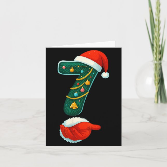 Cartão Number 7 6 Meme 67 Couple Pajamas Christmas Matchi (Frente)