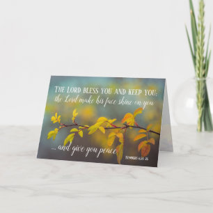 Cartão Numbers 6:24-26 The Lord Bless You and Keep You