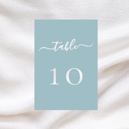 Cartão numérico da mesa de casamento do guião bran