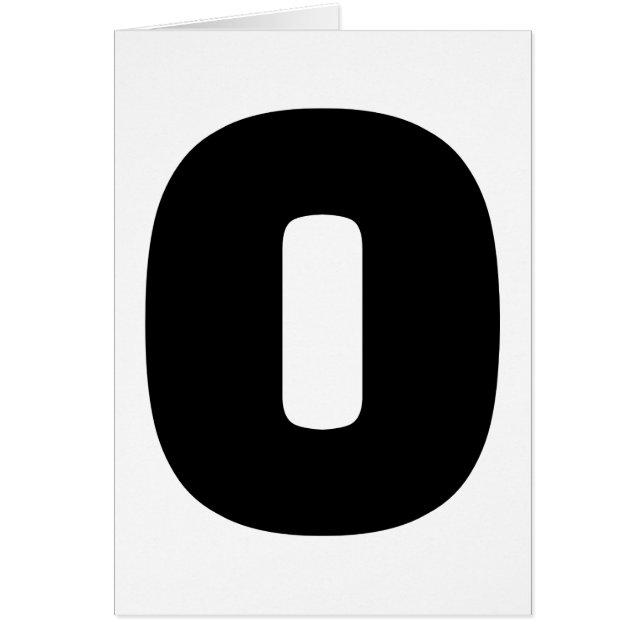 Cartão Número 0 zero (Frente)