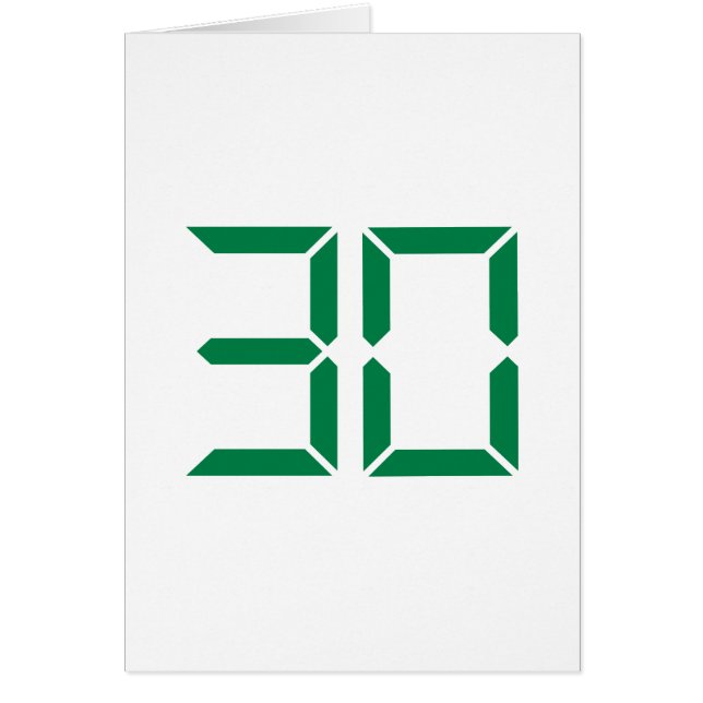Cartão Número - 30 (Frente)
