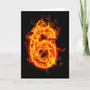 Cartão Número 6 Fire Ice Número Seis Sete Meme 67 Alpha S