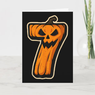 Cartão Número 7 Abóbora 67 Meme Casal Casamento Halloween