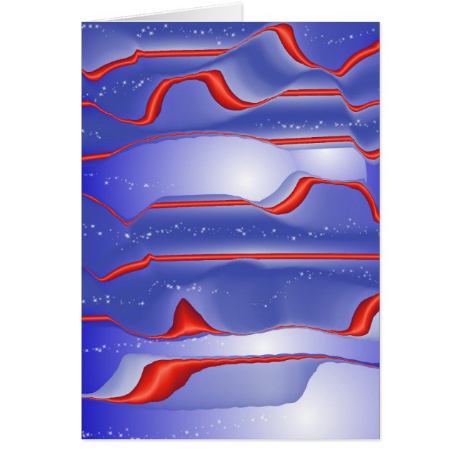 Cartão número branco e azul vermelho quatro (Frente)