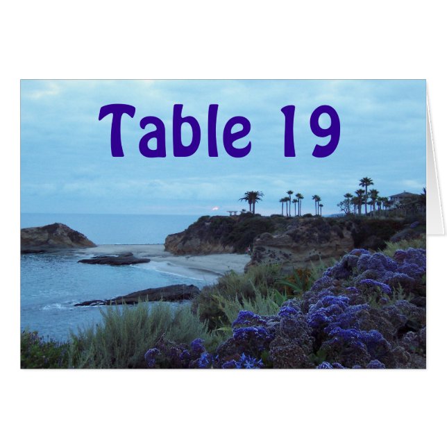 Cartão Número da Tabela Recepção Seating (Frente horizontal)