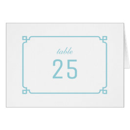 Cartão Número de Tabela Chic Deco do Paraíso Aqua