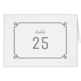 Cartão Número de Tabela de Desenho da cinza