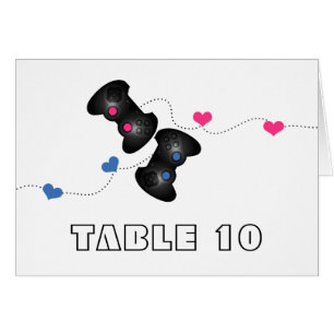 Cartão Número de Tabela dos Jogadores Geeky Escuro (Azul/