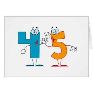 Cartão Número Feliz 45