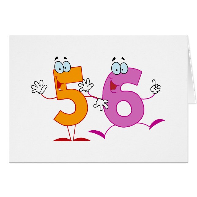 Cartão Número Feliz 56 (Frente Horizontal)